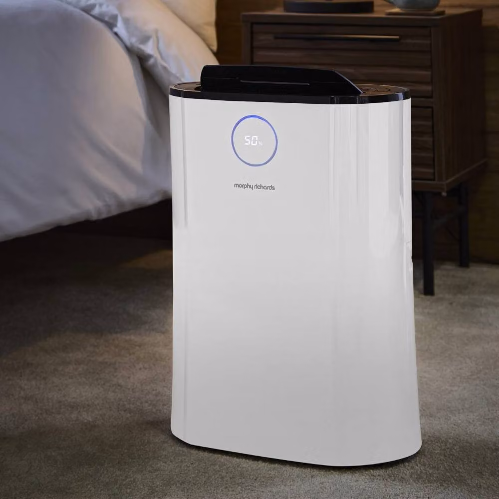 Morphy Richards PureFresh 20 Litre Dehumidifier in White with Hygrostat, Timer and Ioniser – 3