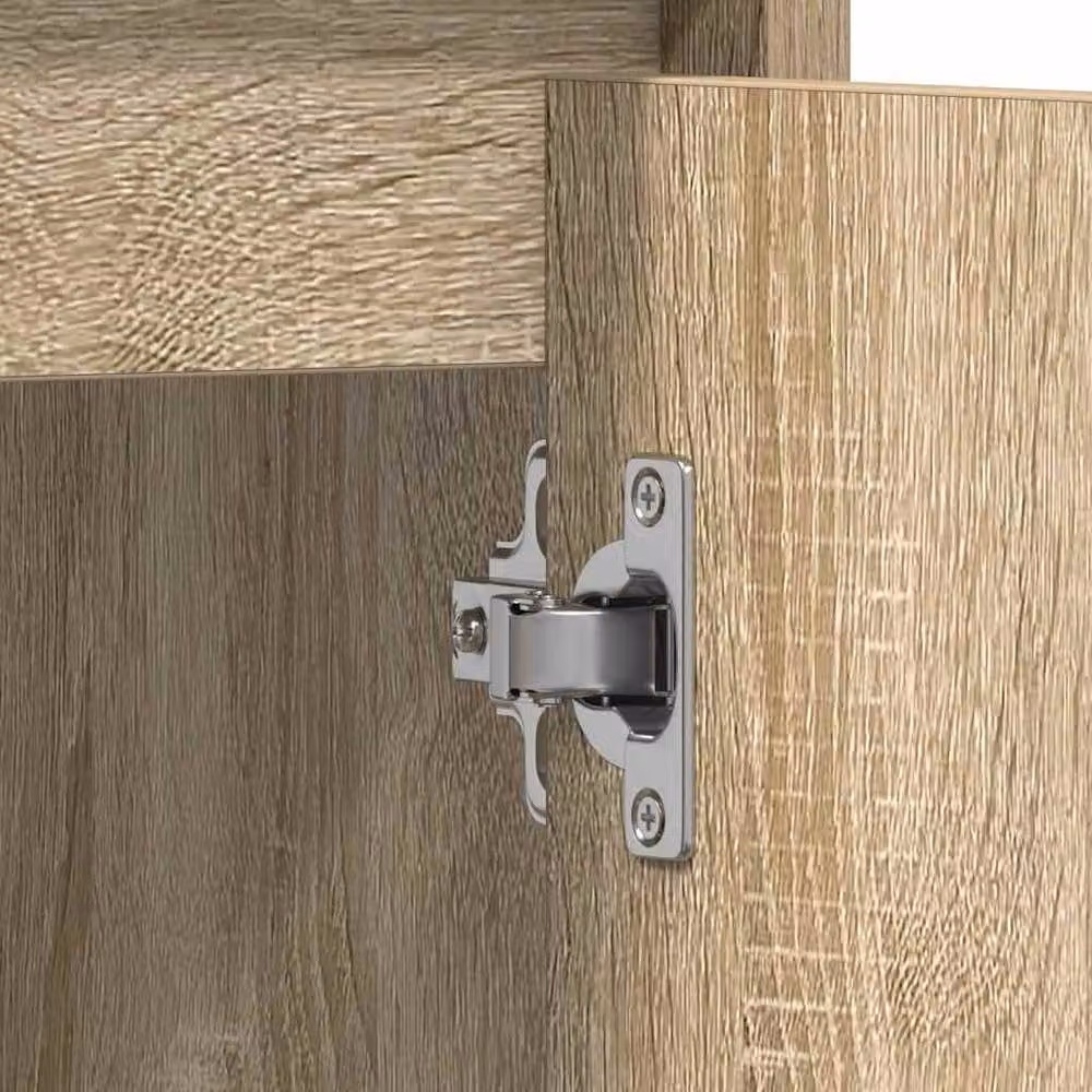 Berkfield Home Modern Bathroom Cabinet in Sonoma Oak, W: 60 cm, D: 33 cm, H: 61 cm – 2