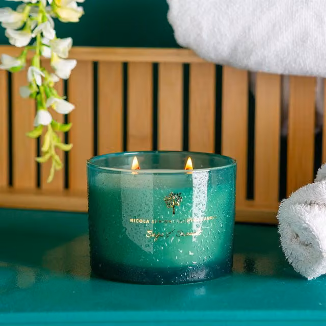 Nicola Spring Sage and Seasalt Scented Soy Wax Candle, 350g, Green