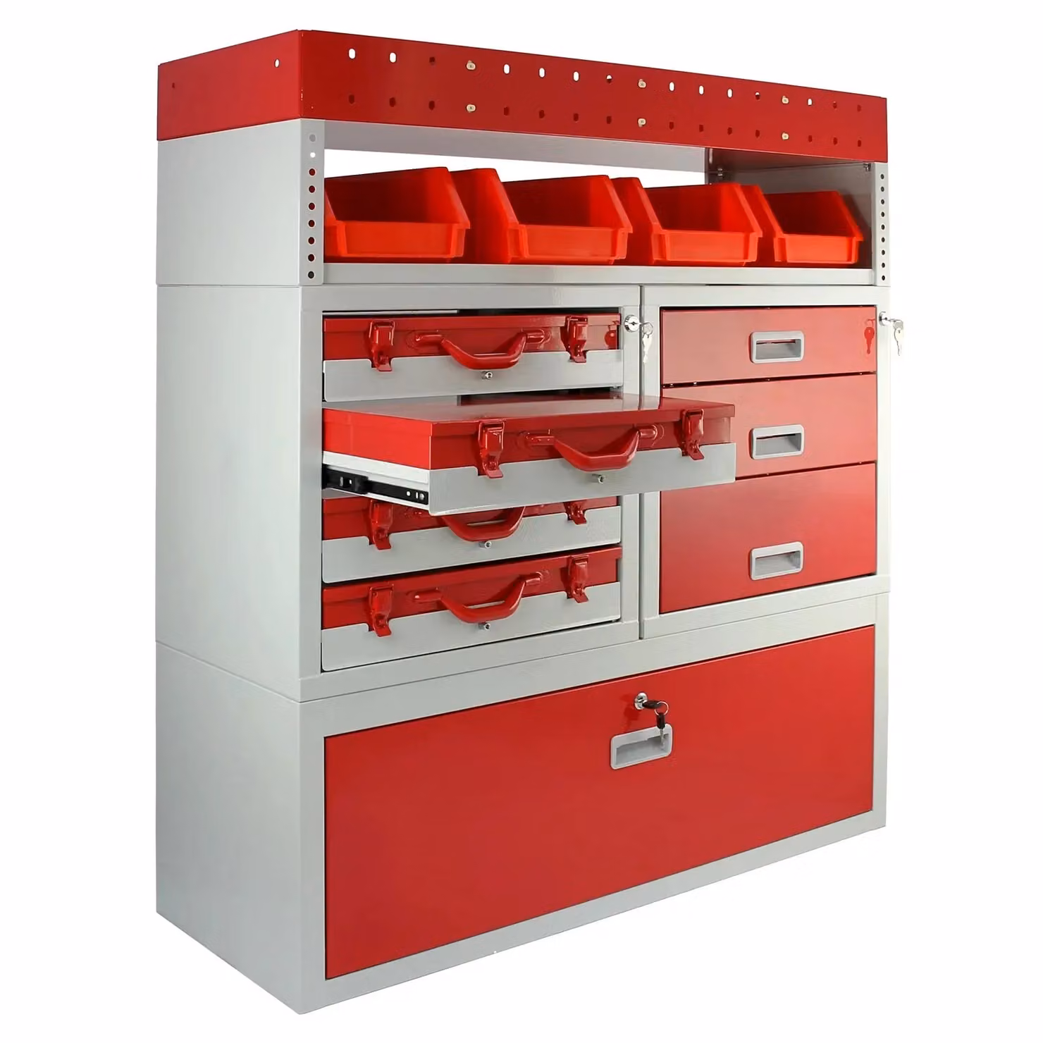 Monstershop Monster Racking Flame Metal Van Shelving Bundle in Red – 2
