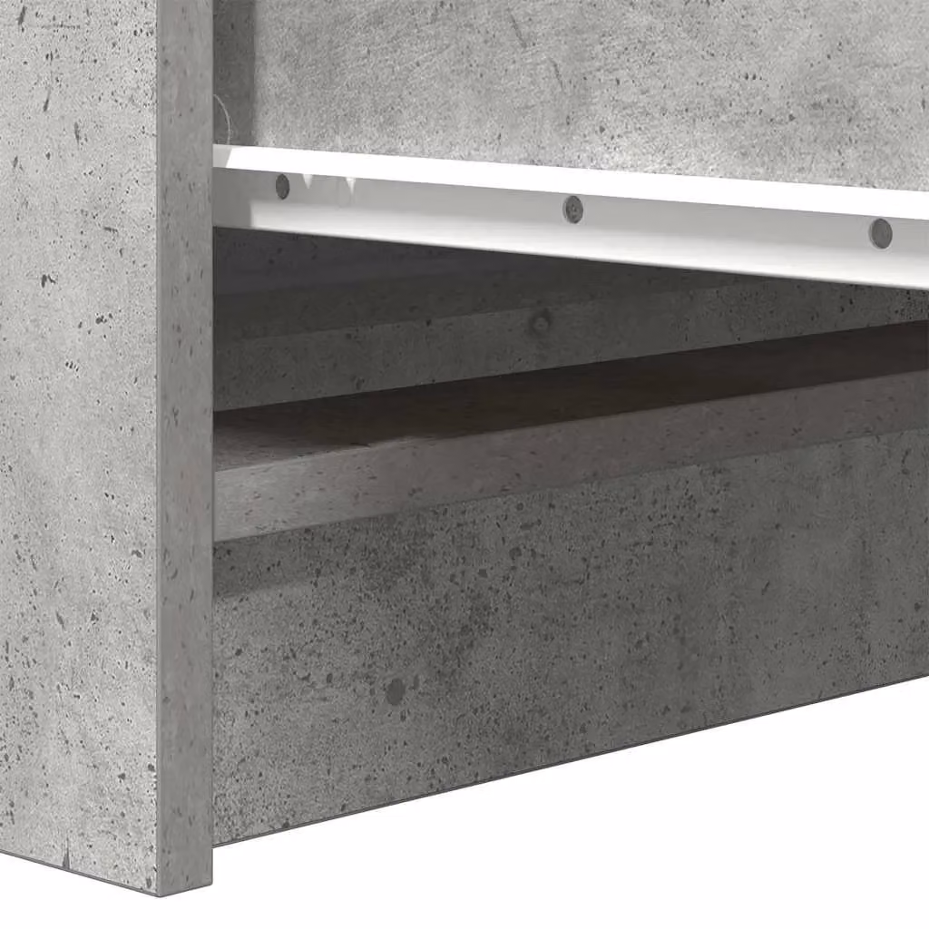 Berkfield Home Minimalist Sideboard in Concrete Grey, W/D/H: 100 x 35 x 99 cm – 2