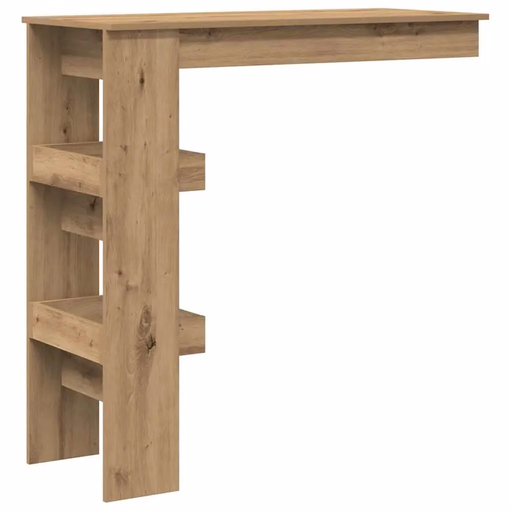 Berkfield Home Artisan Oak Wall Bar Table in Brown, W/D/H: 102 x 45 x 103.5 cm – 4