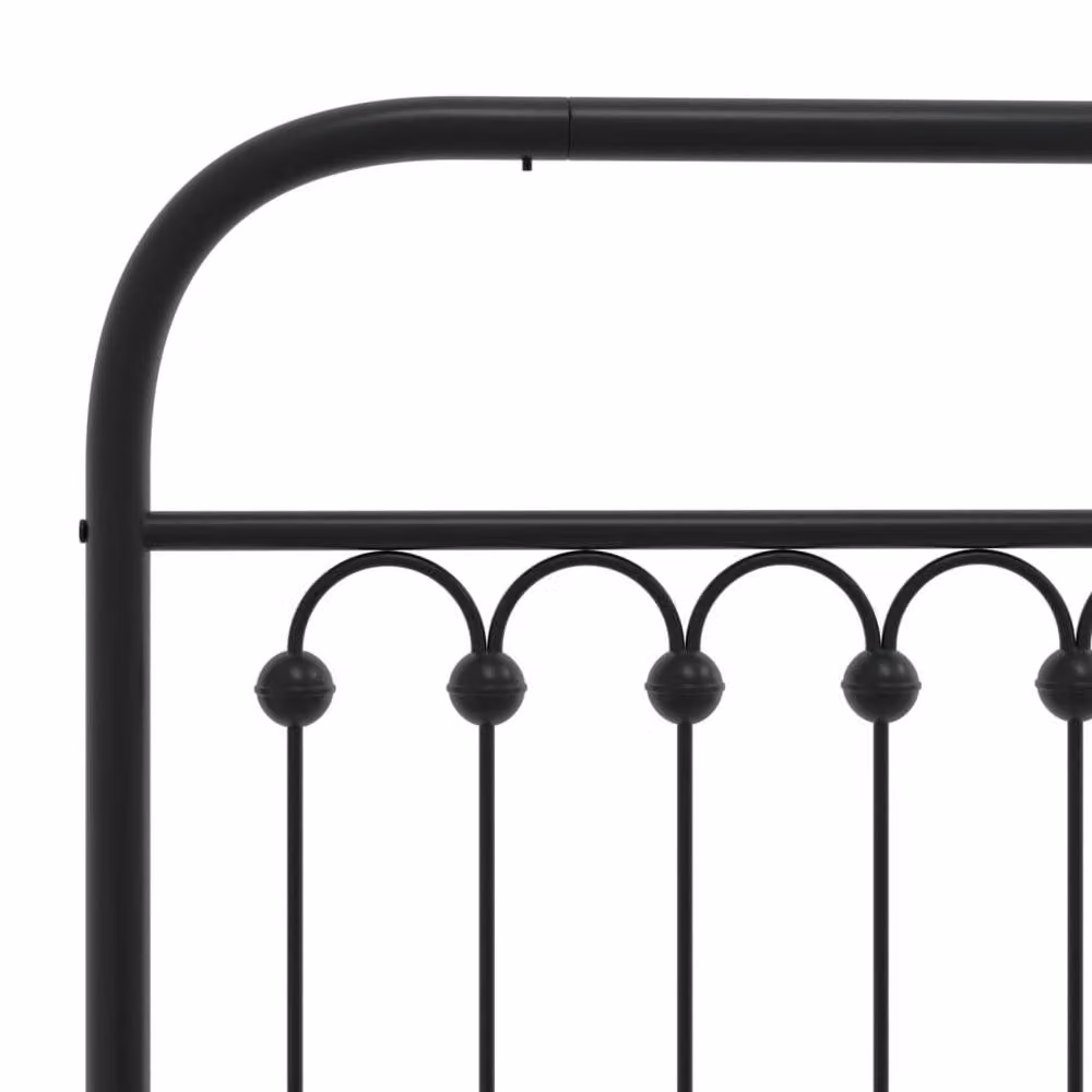 Berkfield Home Classic Metal Headboard in Black, Width: 107 cm – 4