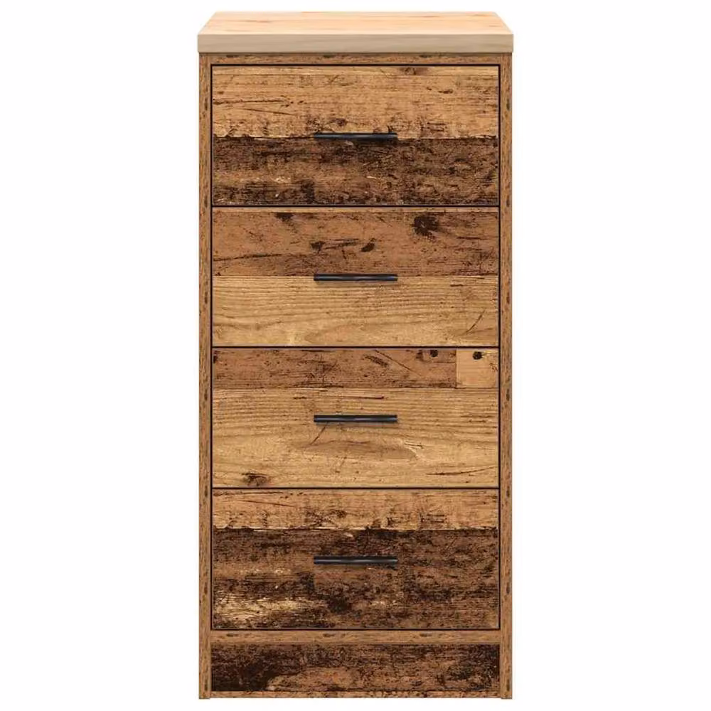 Berkfield Home Durable Garage Storage Cabinet in Brown Old Wood, Solid Pine, W/D/H: 40 x 51 x 85 cm – 3