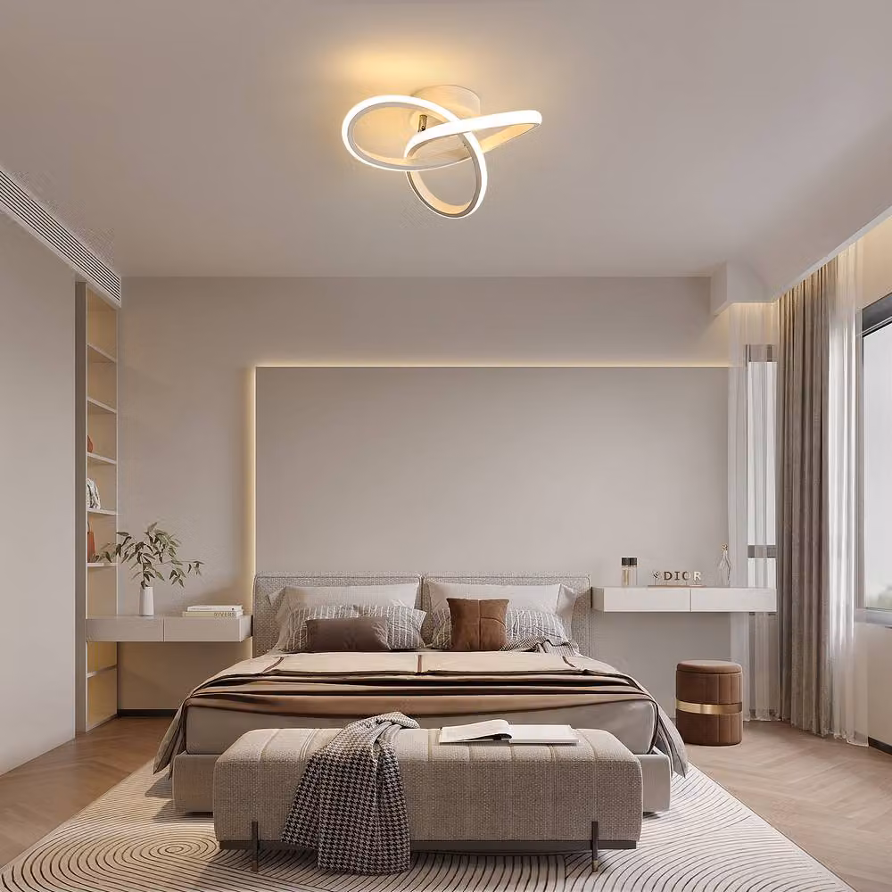 COMELY 22W Modern LED Ceiling Light in White with Adjustable CCT 3000K-6000K – 2