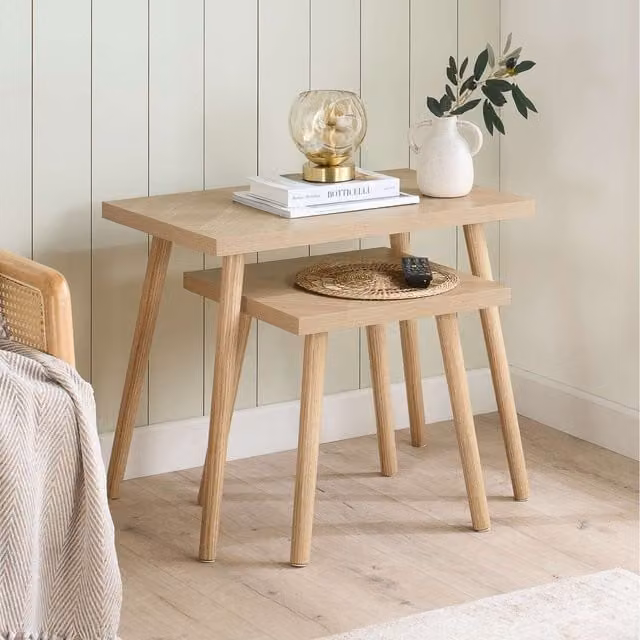 Birlea Herringford Nest Of Tables in Oak Brown