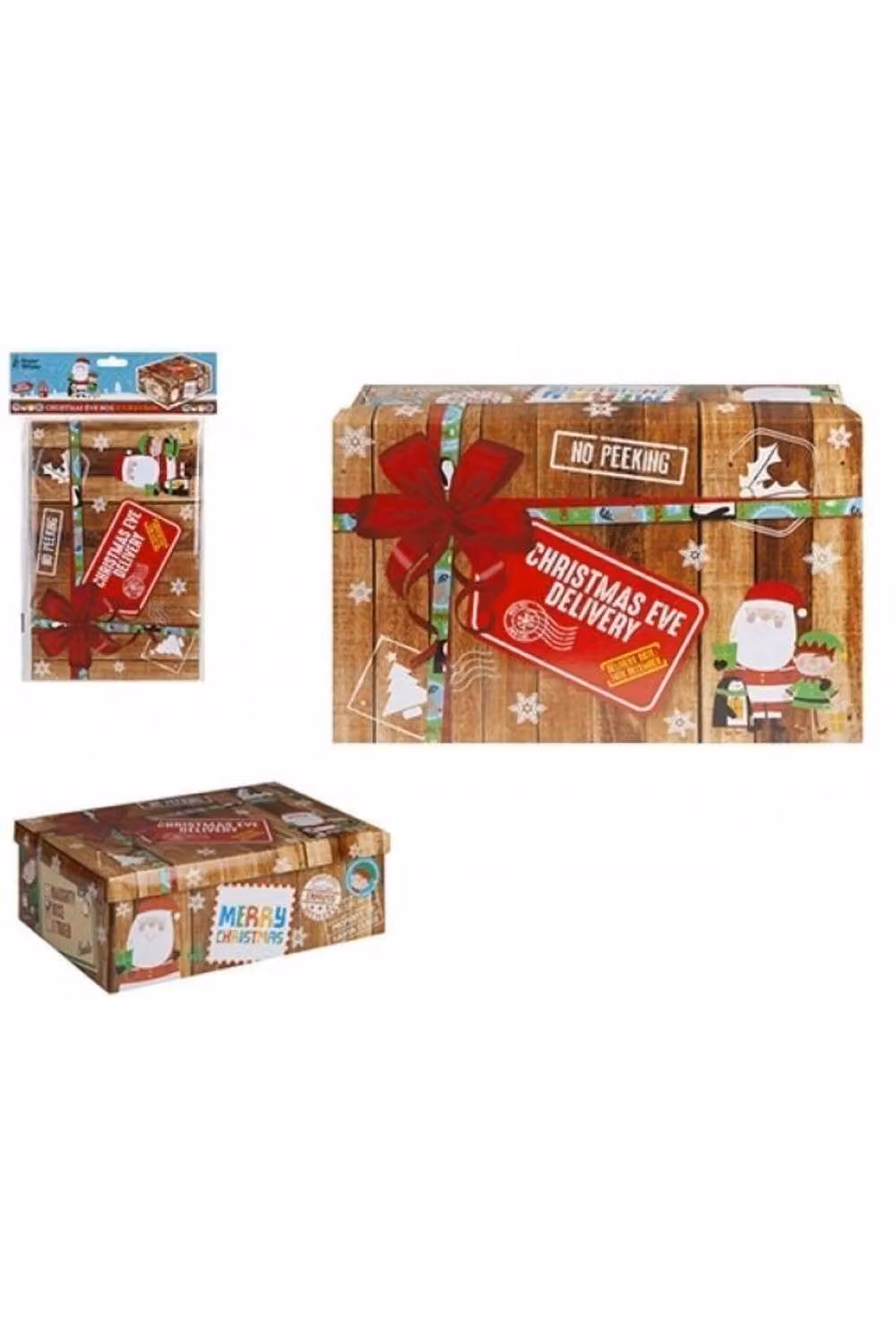 KDMD Mini Christmas Eve Advent Boxes for Children, 5 Pack, Brown, W: 17 cm, H: 26.5 cm – 2