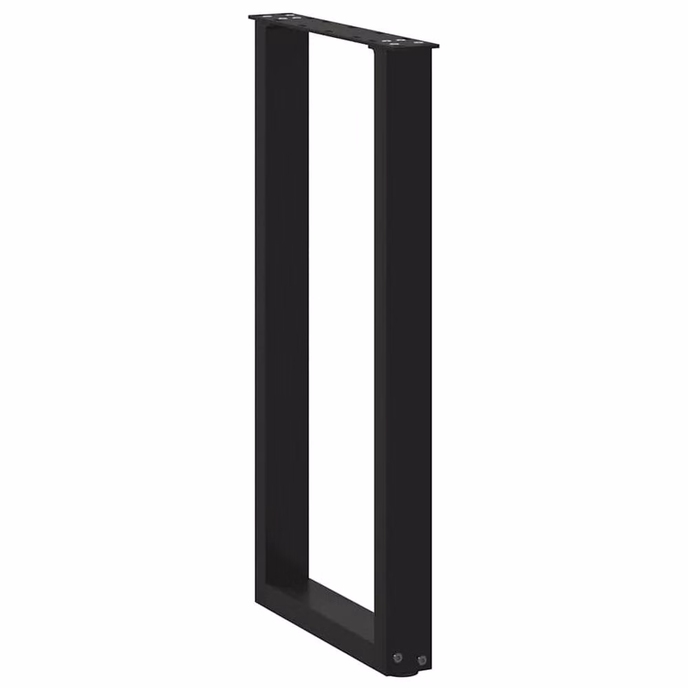 Berkfield Home U-Shaped Steel Coffee Table Legs, 2 Pieces, Black, W: 38 cm, H: 72-73 cm – 3