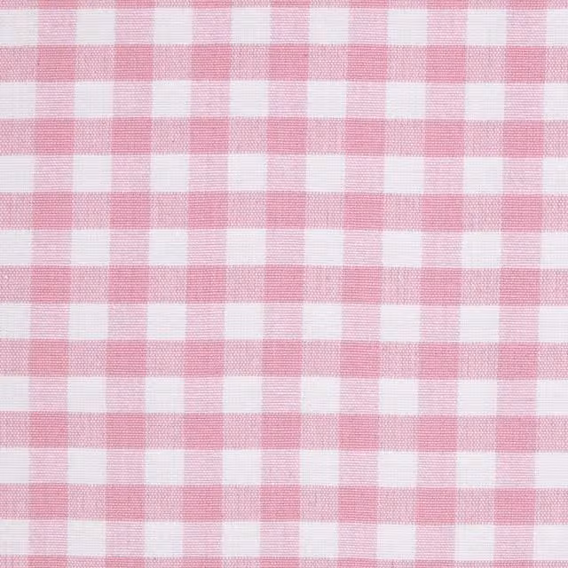 Homescapes Pink Pure Cotton Gingham Check Fabric 150cm Wide