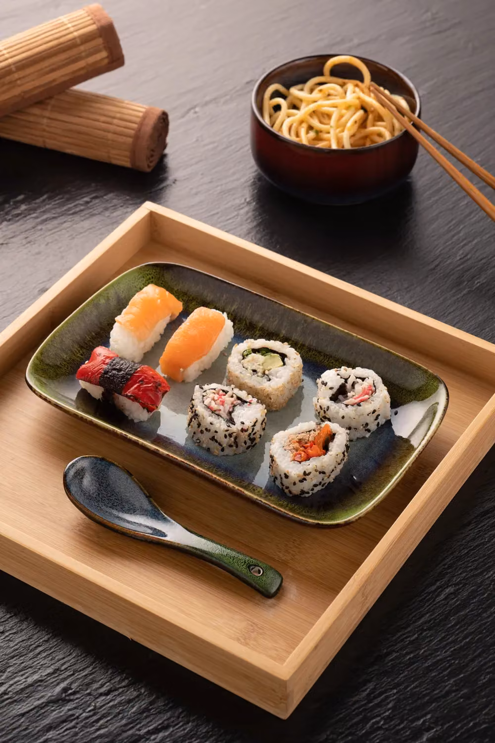 Belleek Living Koda Rectangular Bamboo Serving Tray in Multicolour – 2