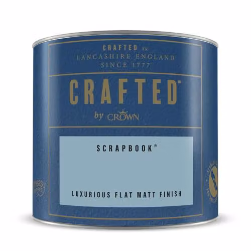 Crown Crafted Matt Emulsion Paint Tester in Scrapbook Blue, 125ml – 4