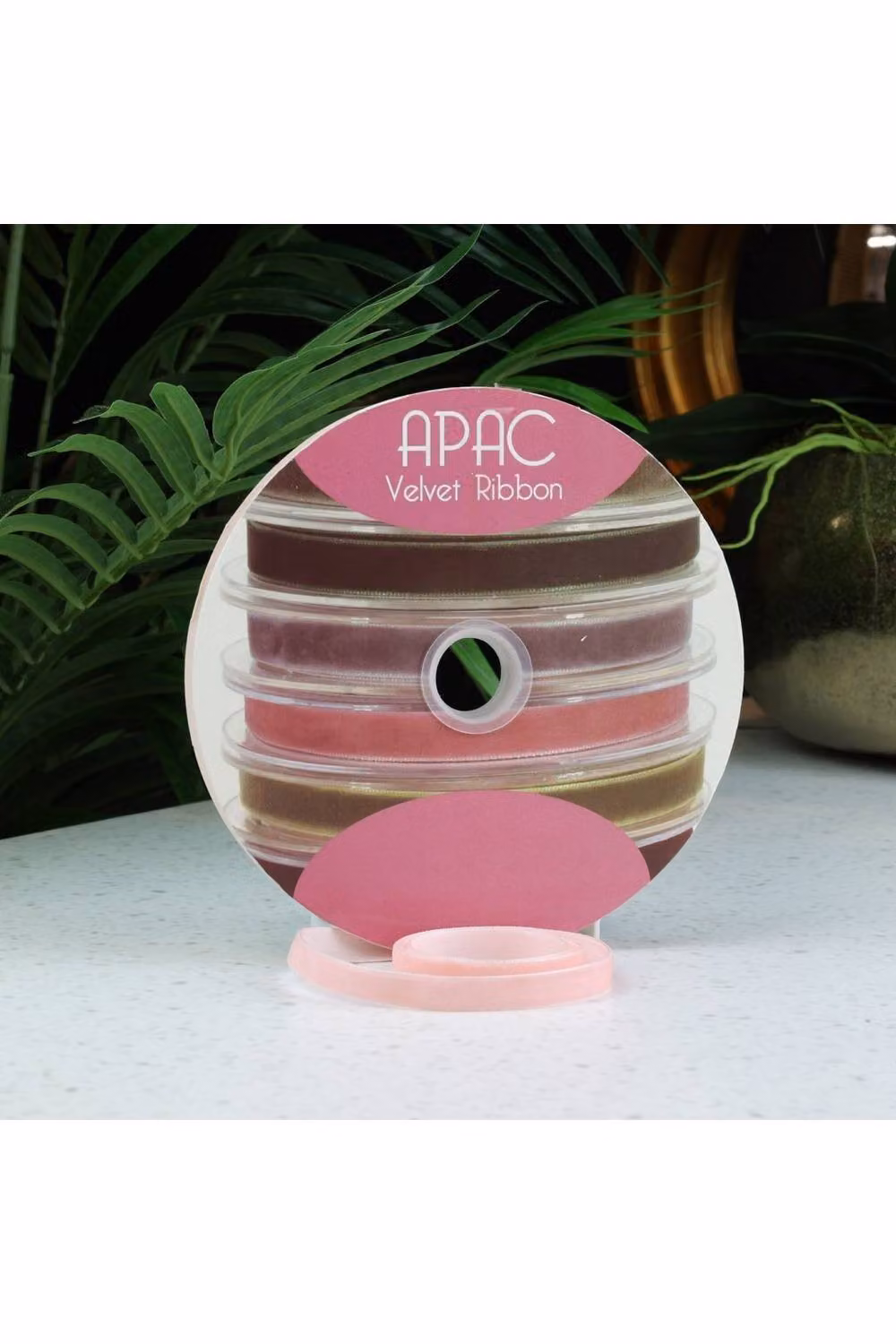 KDMD Baby Pink Velvet Ribbon, 2 Pack, Width: 10 mm, Length: 20 m per roll – 3