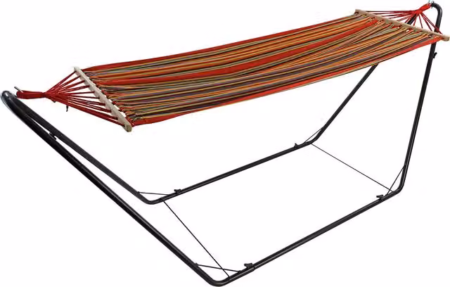 Actiasgear Multicoloured Striped Portable Adult Hammock with Stand