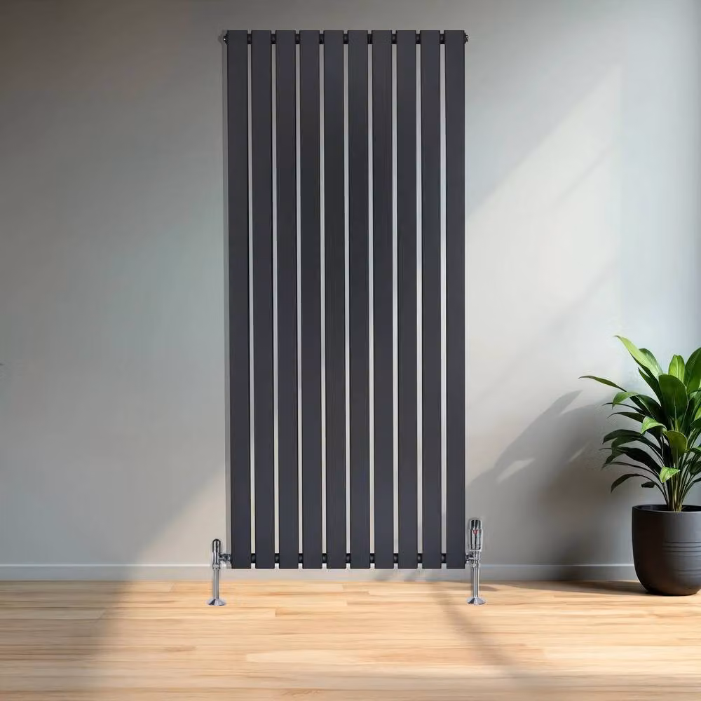 Monstershop Flat Single Column Steel Radiator in Anthracite Grey, H: 160 cm, W: 70 cm – 4