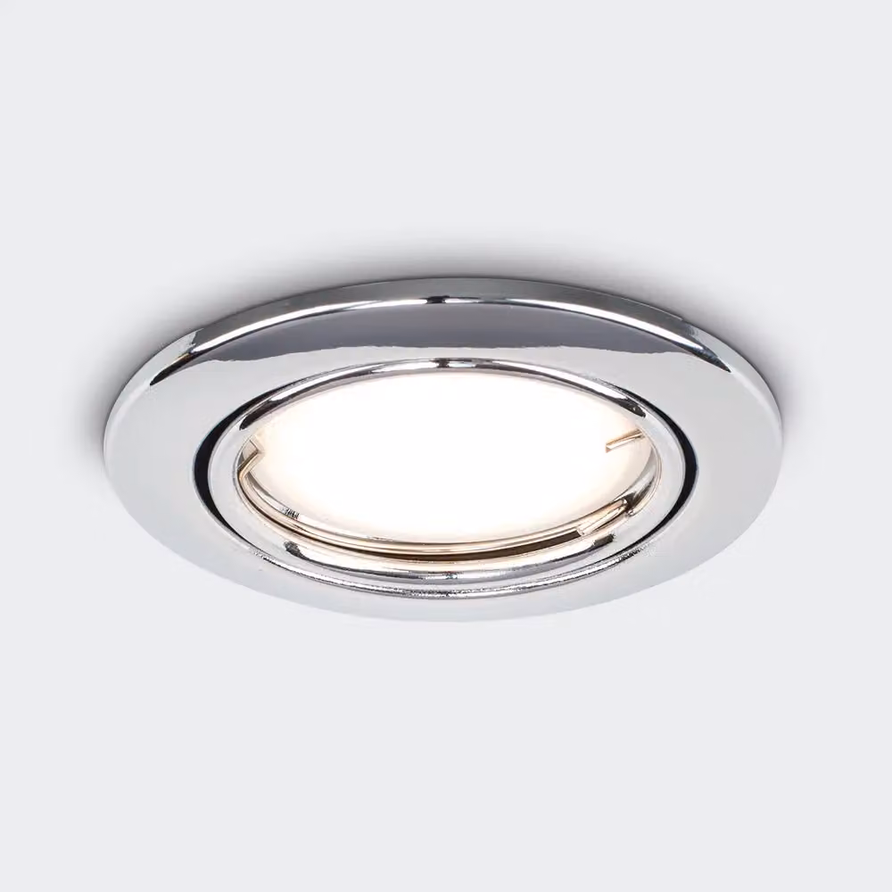 ValueLights 30 Pack Tiltable Fire Rated Recessed Ceiling Downlights in Chrome with Warm White LED GU10 Bulbs – 2