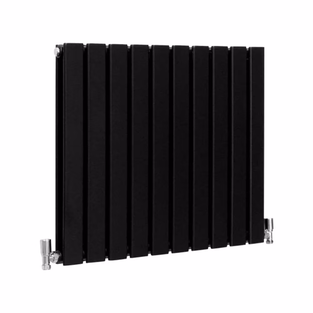 Monstershop Designer Flat Panel Steel Radiator in Black, W: 60.0 cm, H: 70.0 cm – 3