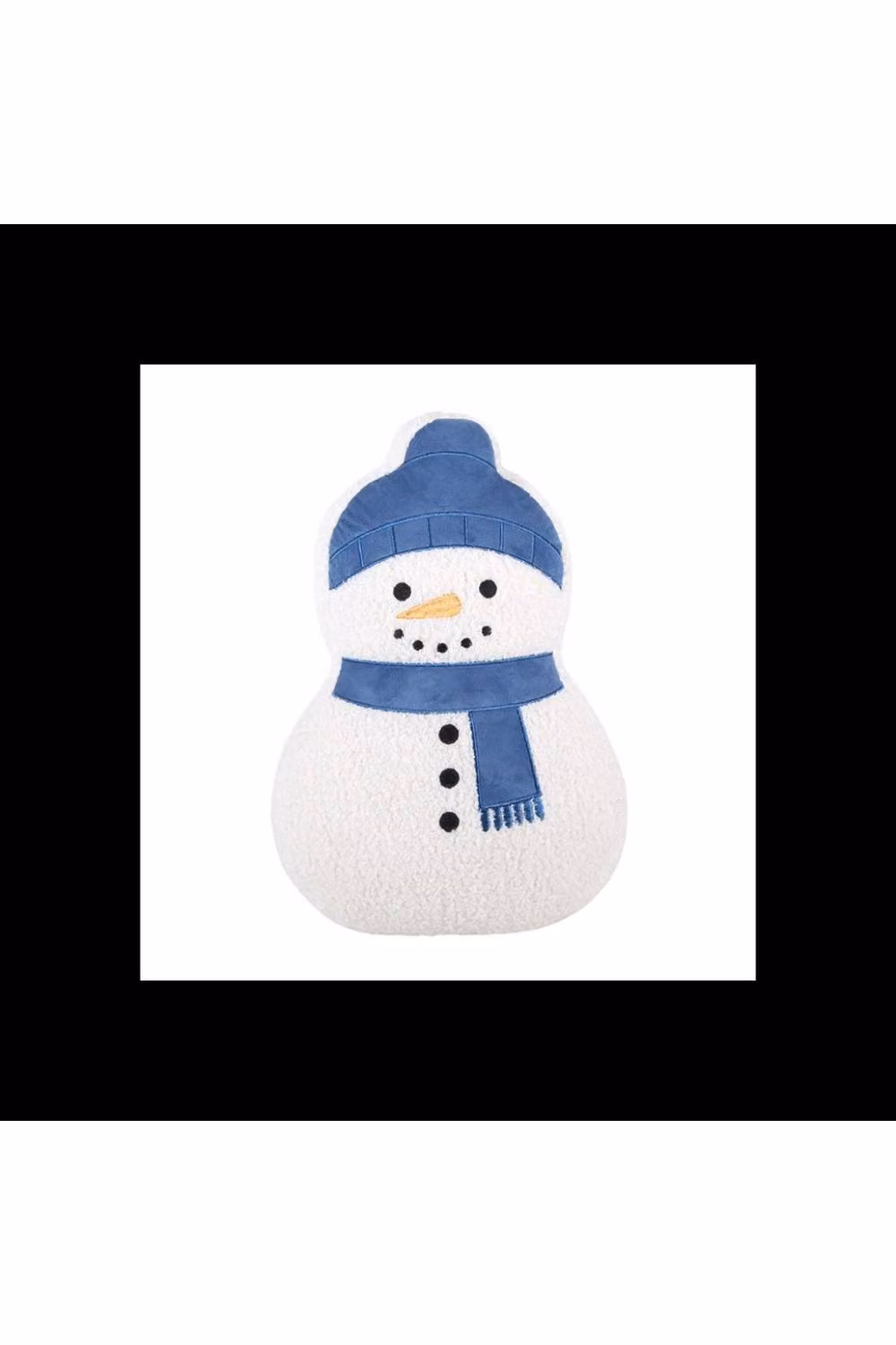 KDMD Snowman Shaped Boucle Christmas Cushion in White – 2