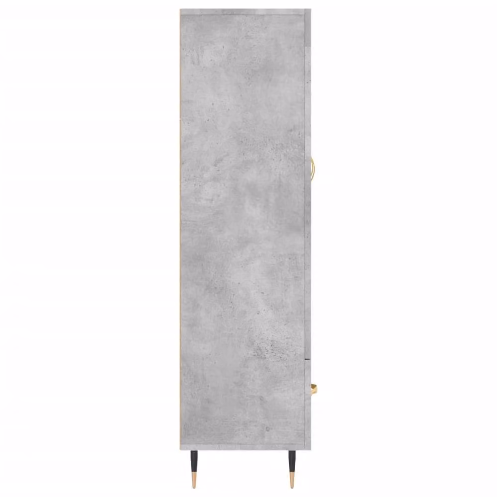 Berkfield Home Modern Highboard in Concrete Grey with Glass Doors, W/D/H: 69.5 x 31 x 115 cm – 2