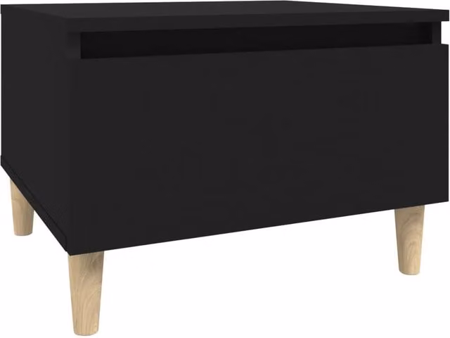 Berkfield Home Black Side Table in Engineered Wood, W/D/H: 50 x 46 x 35 cm – 1