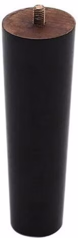PAWNORA Set of 4 Black Matt Wooden Furniture Legs, Height: 45 cm