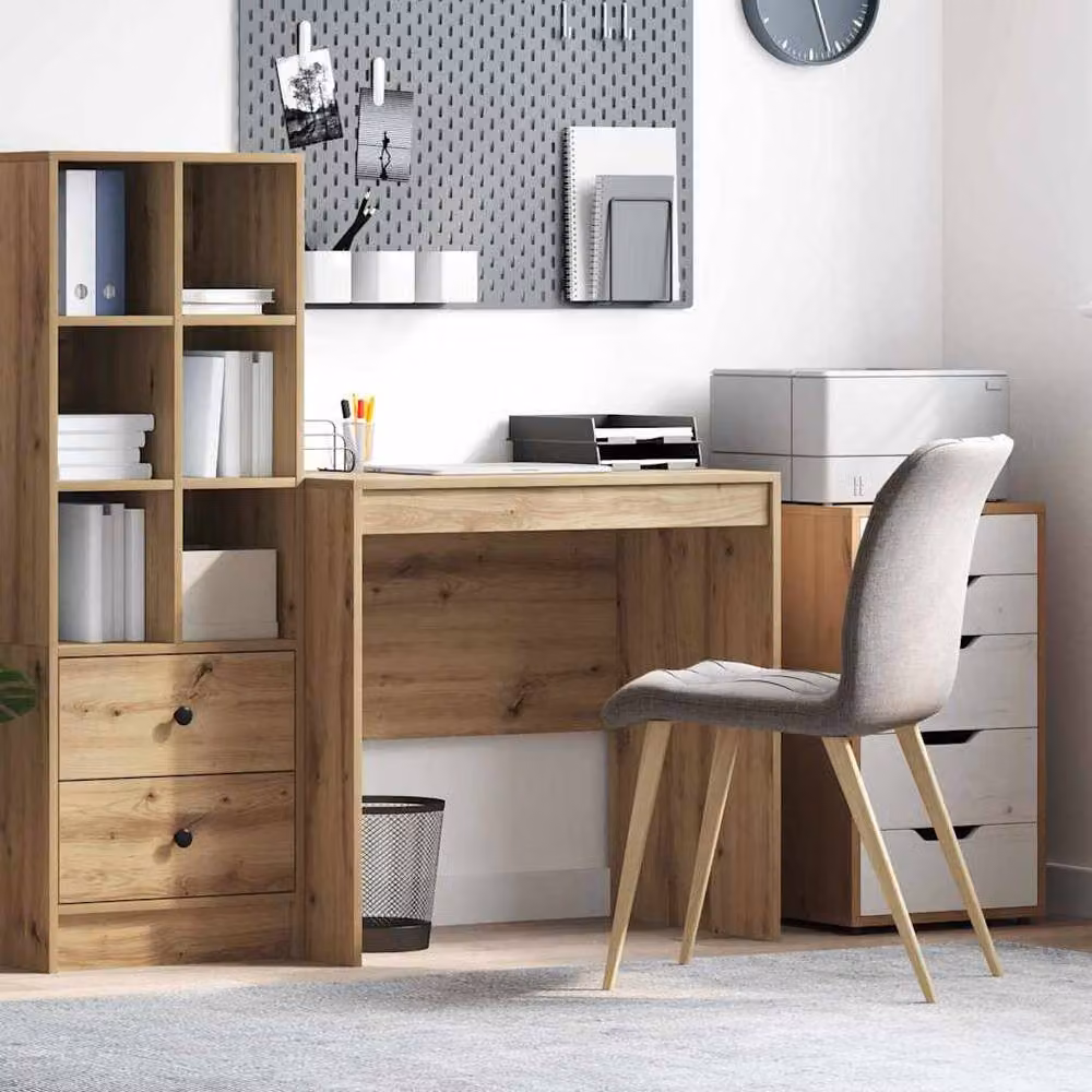 Berkfield Home Modern Artisan Oak Writing Desk in Brown, W/D/H: 80 x 50 x 76 cm – 2