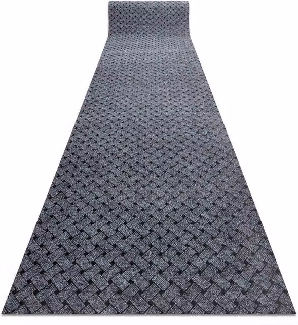 RugsX Grey Non-Slip Polypropylene Runner, W: 200 cm, L: 340 cm – 1