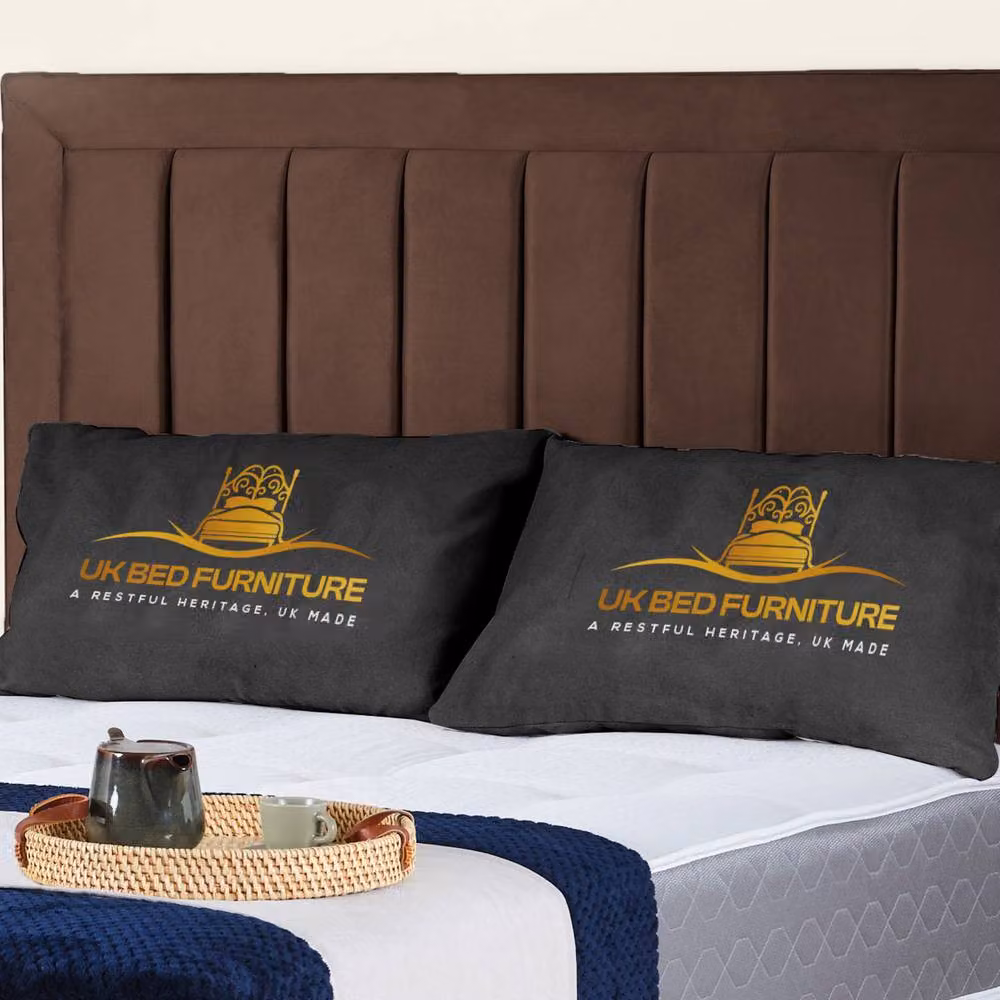 UK Bed Furniture Siarra Ottoman Gas Lift Upholstered Velvet Bed in Brown, Size: Super King (200 x 200 cm) – 2