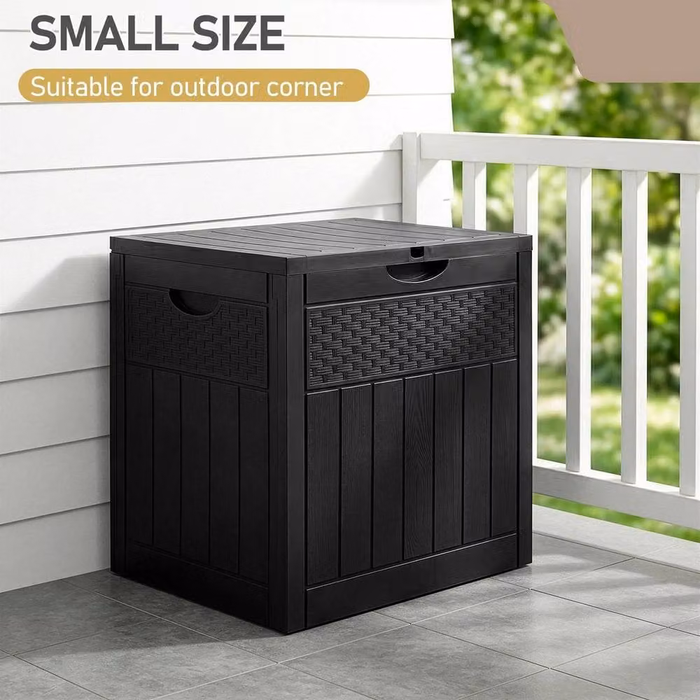 Havendro 126L Waterproof Outdoor Plastic Utility Storage Box in Matt Black – 5