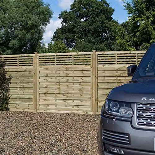 Rowlinson Langham Wood Gate and Screen in Brown, W: 90 cm, H: 180 cm – 2
