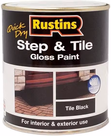 Rustins Step and Tile Paint Black High Gloss 250ml – 4