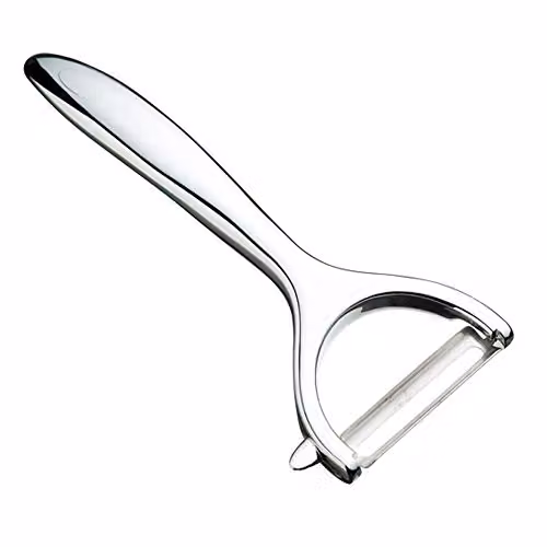MasterClass Y Potato Peeler in Silver Stainless Steel with Swivel Blade and Ergonomic Handle – 1