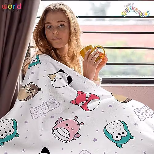 Squishmallows Official White Fleece Throw Blanket, W/D/H: 100 x 150 cm – 4