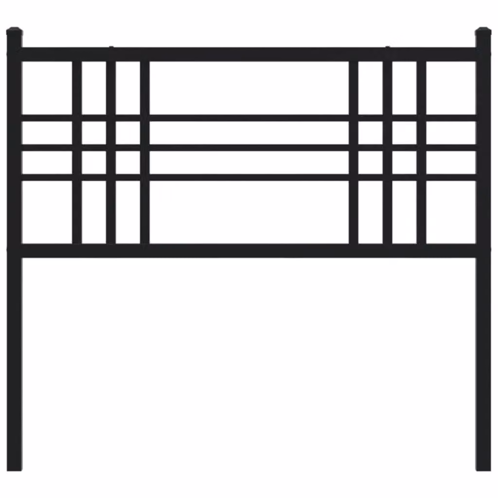 Berkfield Home Classic Metal Headboard in Black, Width: 100 cm – 4