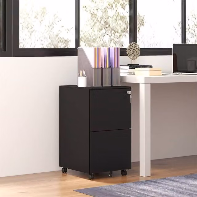 EONLION Black 2-Drawer Vertical Metal Filing Cabinet for Home Office – 1