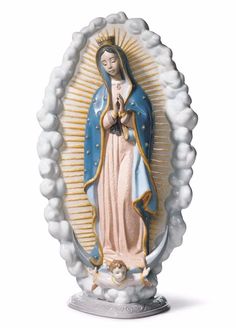 Lladró Our Lady of Guadalupe Multicolour and Gold Porcelain Figurine