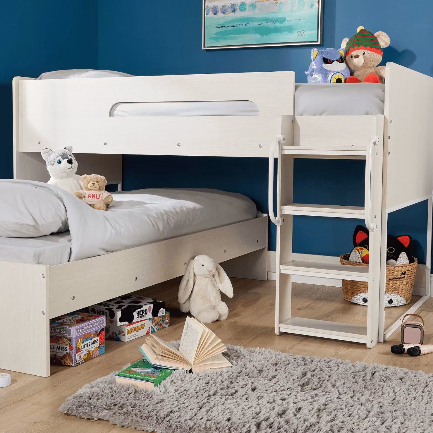 Home Source Childrens Detachable Bunk Beds in White, W/D/H: 90 x 190 cm – 6