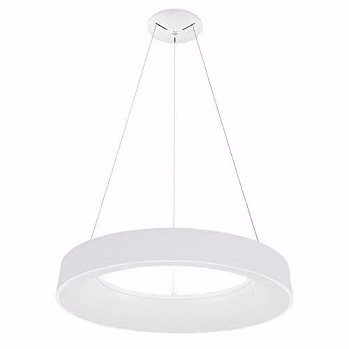 Netlighting Modern LED Ring Suspended Pendant Light, White, Warm White 3000K, 4400lm