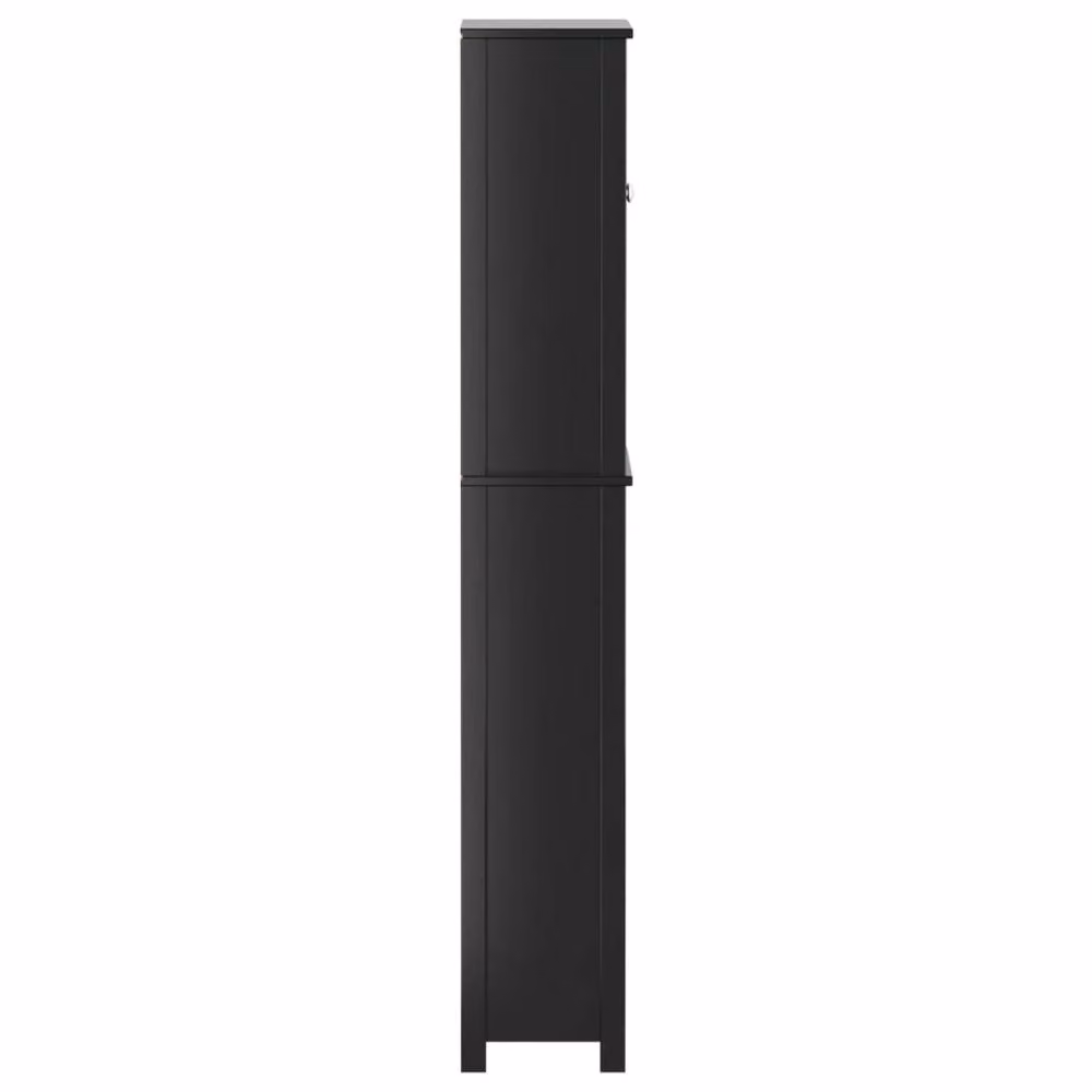 Berkfield Home BERG Black Over-the-Toilet Bathroom Storage Unit, W: 60 cm, D: 27 cm, H: 164.5 cm – 4