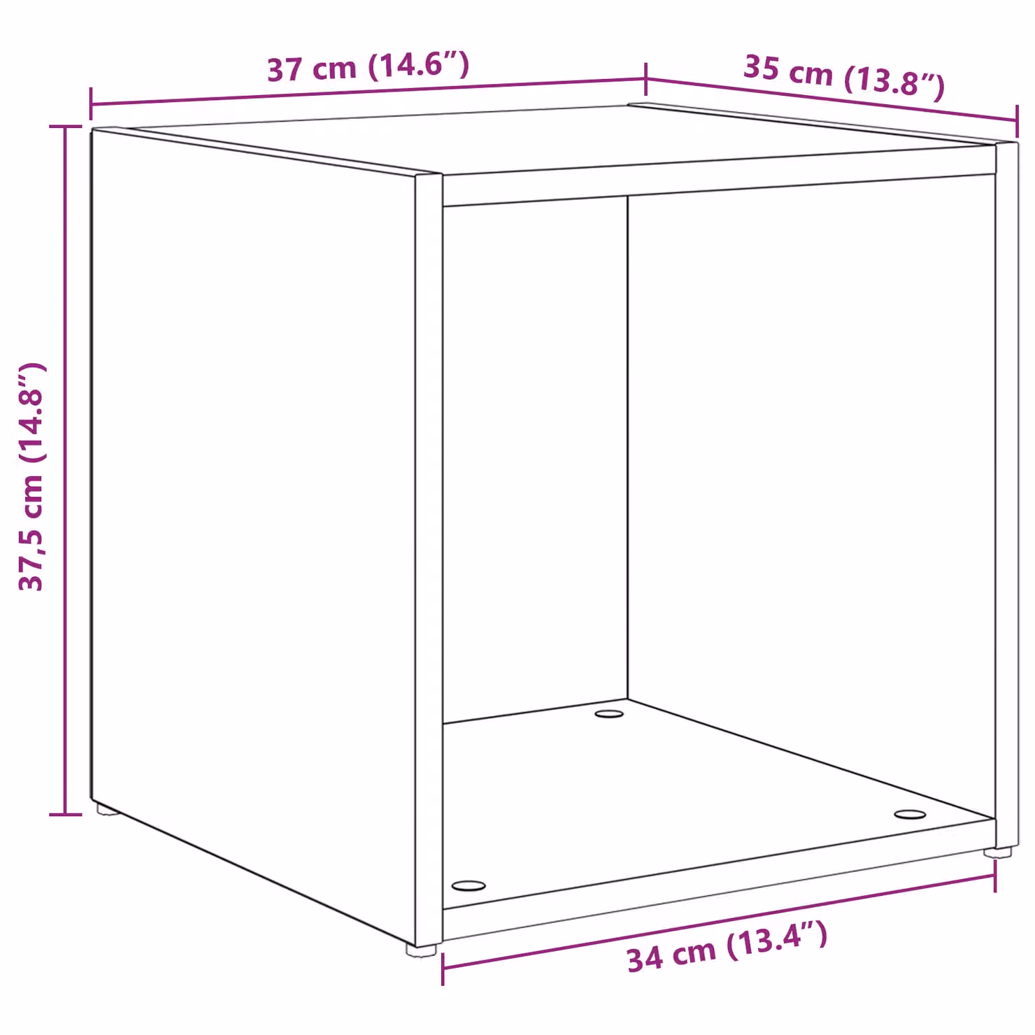 Berkfield Home Artisan Oak TV Cabinets, 4 Piece Set in Brown, W/D/H: 37 x 35 x 37 cm – 6