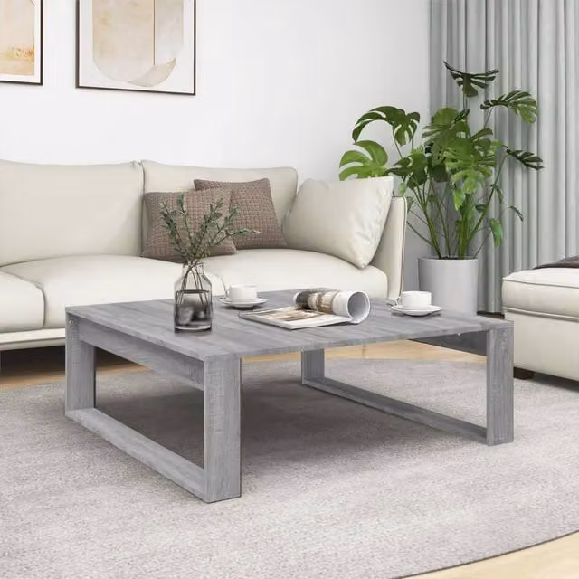 Berkfield Home Grey Sonoma Coffee Table, W/D/H: 100 x 100 x 35 cm – 1