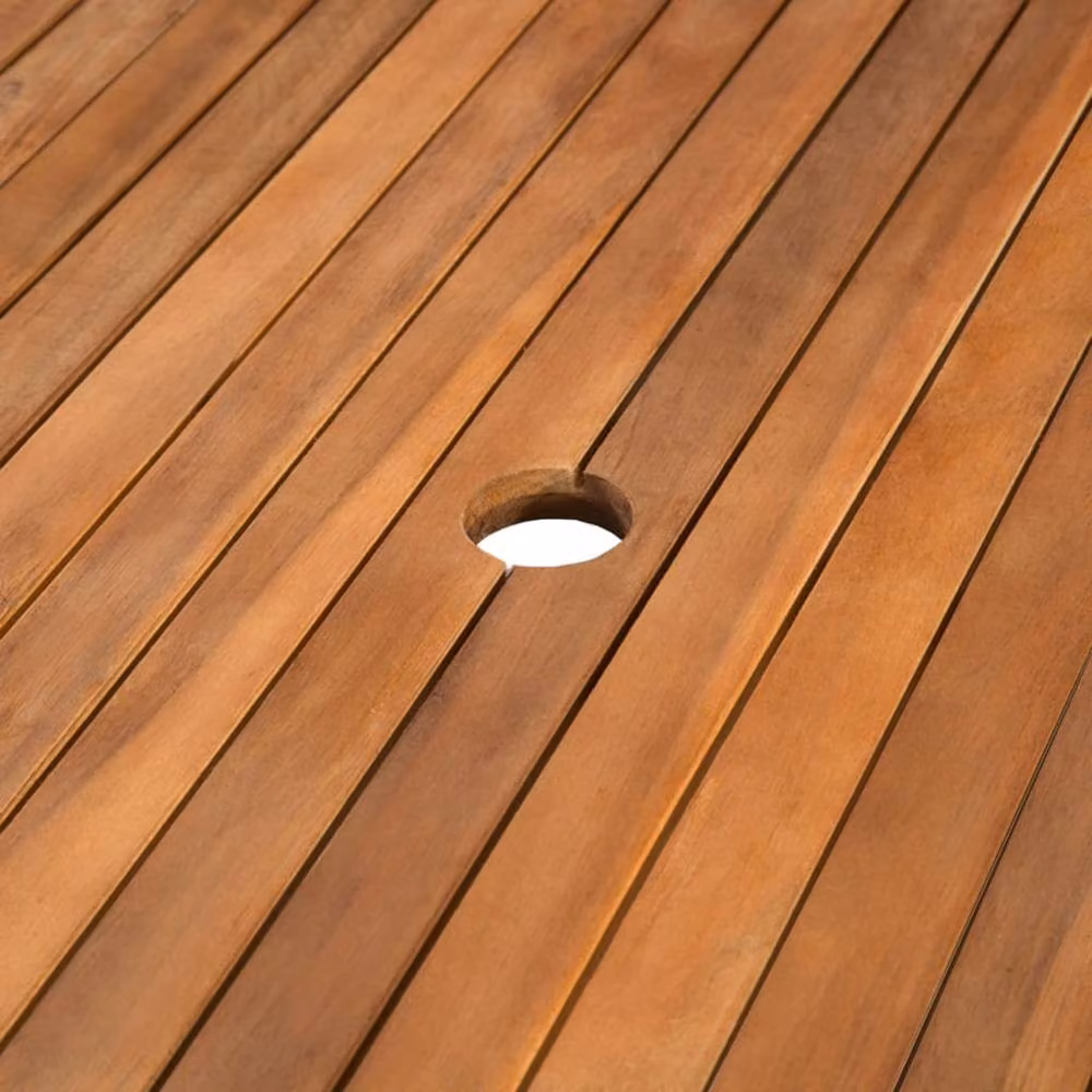 Berkfield Home Brown Acacia Wood Extendable Garden Table, W/D/H: 150 x 90 x 74 cm – 4