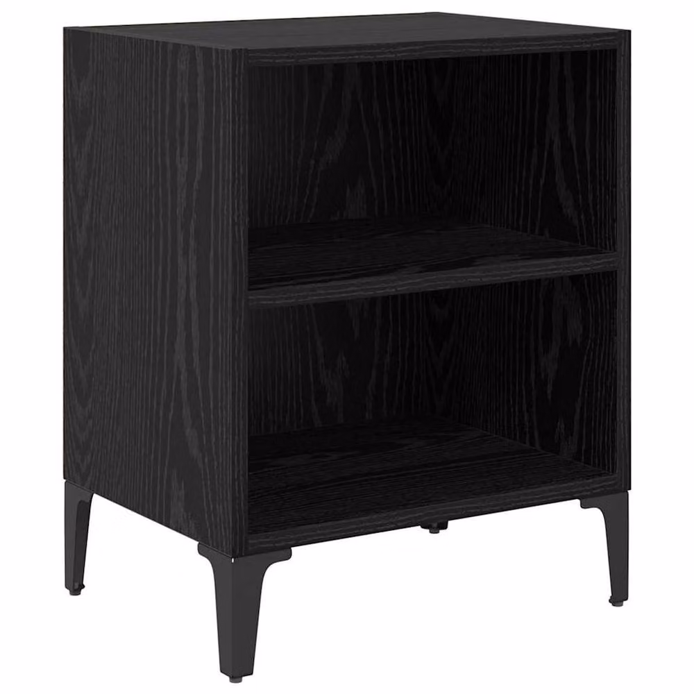 Berkfield Home Modern Bedside Cabinet in Black Oak, W/D/H: 40 x 30 x 50 cm – 3