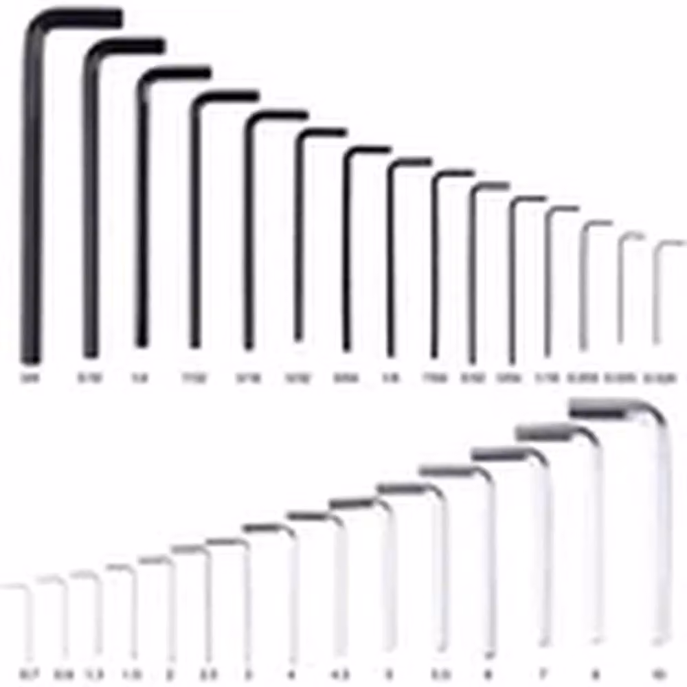 EONLION 30-Piece Hex Key Wrench Set with Long and Short Arms in Black