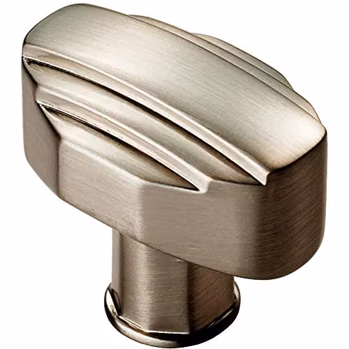 Loops Square Cabinet Door Knob in Brushed Silver, 30 x 20 mm – 1