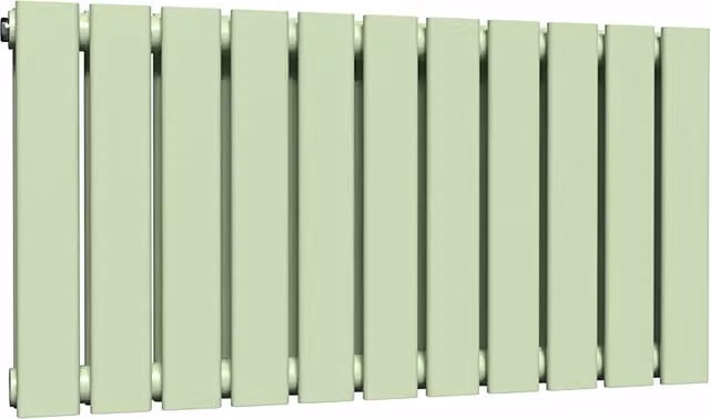 Lux Heat Double Flat Horizontal Steel Radiator in Green, W: 77 cm, H: 40 cm