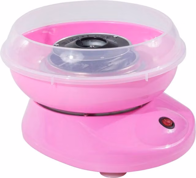 HOMCOM Electric Cotton Candy Maker Machine with Sugar Scoop, 450W, Pink – 1