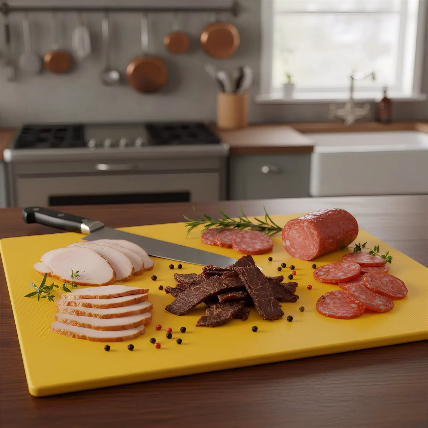 Argon Tableware Rectangular Plastic Chopping Board, Yellow, W: 45 cm, D: 30 cm – 3