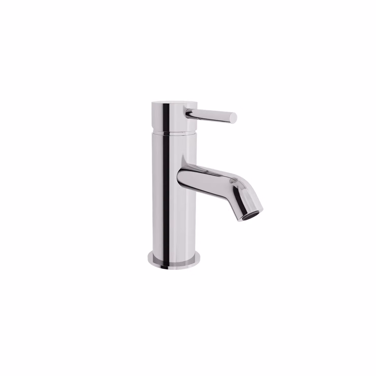 Nes Home Chrome Modern Round Cloakroom Basin Mono Mixer Tap in Silver – 2