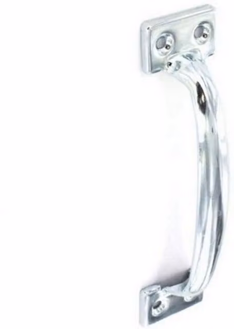Securit Zinc Plated Door Handle in Silver