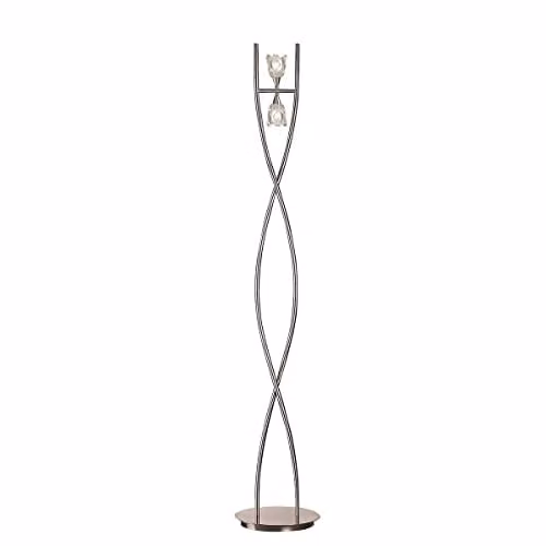 Netlighting Inspired Mantra Amel 2 Light G9 Floor Lamp in Polished Chrome and Grey – 1